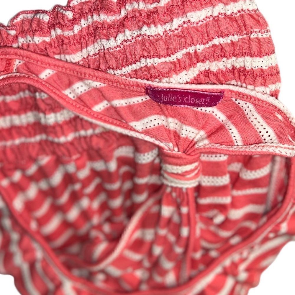 Smocked Striped V-Neck Tank   - Picture 8 of 11